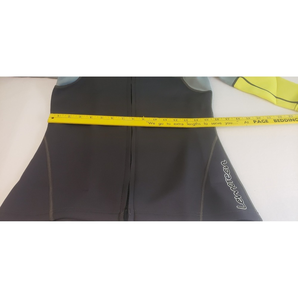 Neoprene Wet Suit Jacket Full Zip Mock Neck Collar Size 12 Blue/Yellow/ Black - Picture 11 of 12